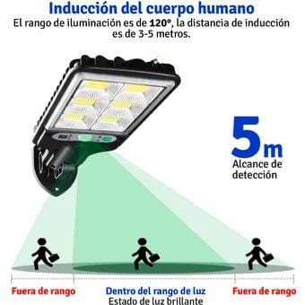 COMPRA 1 Y LLEVA 3 - Lampara De Inducción Solar Con Sensor De Movimiento