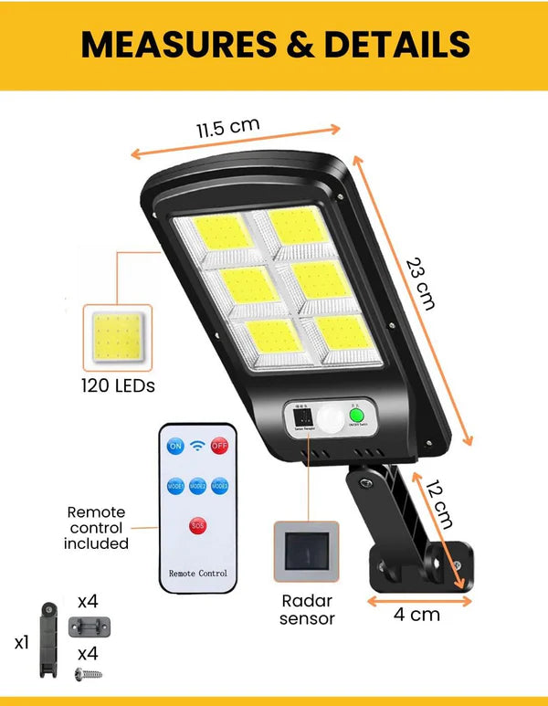 COMPRA 1 Y LLEVA 3 - Lampara De Inducción Solar Con Sensor De Movimiento